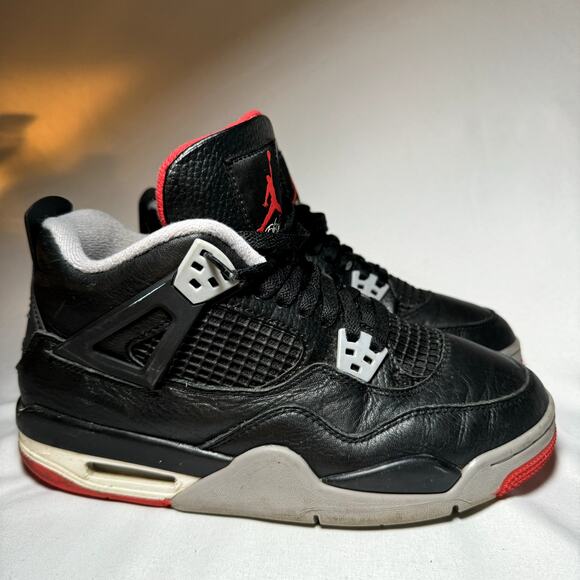 Size 7 - Nike Air Jordan 4 Retro GS Bred Reimagined Men's Shoes - Picture 1 of 10